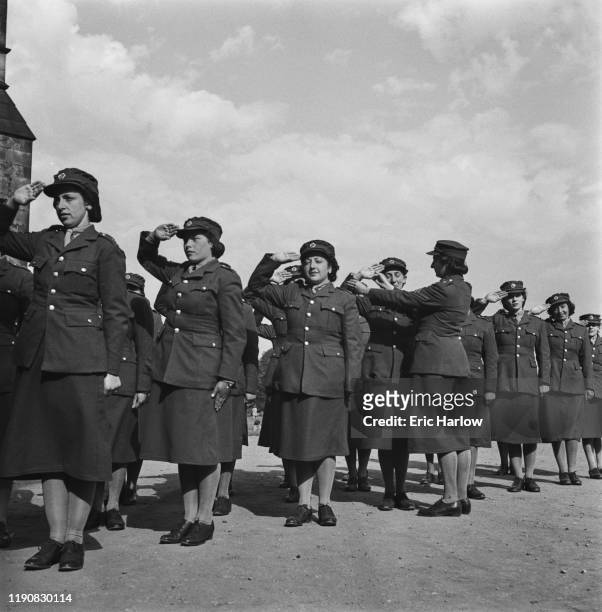 Women from outside the UK enlist in the Auxiliary Territorial Service during World War II, England, July 1941.