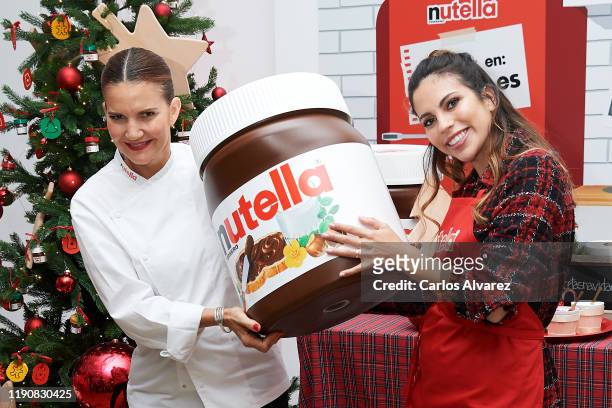 Melissa Jimenez and Alejandra Vallejo-Najera attend Nutella Christmas presentation at La Grada Club on November 29, 2019 in Madrid, Spain.