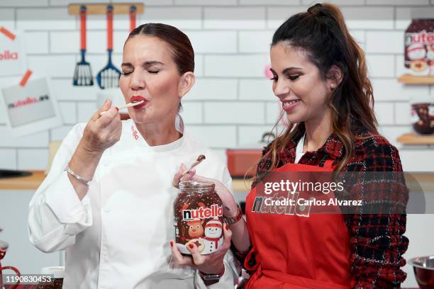 Melissa Jimenez and Alejandra Vallejo-Najera attend Nutella Christmas presentation at La Grada Club on November 29, 2019 in Madrid, Spain.