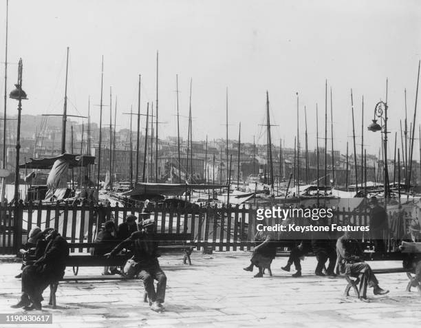 The port of Marseille, France, circa 1930.