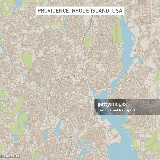 providence rhode island us city street map - providence stock illustrations