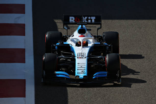 F1 Grand Prix of Abu Dhabi - PracticeABU DHABI, UNITED ARAB EMIRATES - NOVEMBER 29: George Russell of Great Britain driving the (63) Rokit Williams Racing FW42 Mercedes on track during practice for the F1 Grand Prix of Abu Dhabi at Yas Marina Circuit on November 29, 2019 in Abu Dhabi, United Arab Emirates. 
