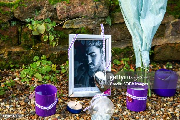 Tributes outside George Michael's former house in Highgate, north London after the death of his younger sister, Melanie Panayiotou. Melanie...