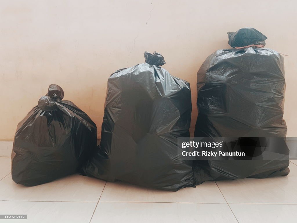Black Plastic Garbage Bags