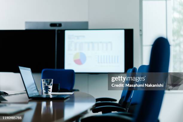 unattended conference table - オフィス　日本 ストックフォトと画像