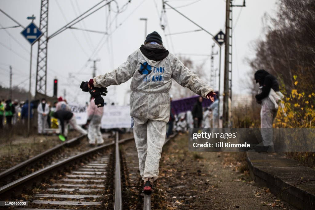 Anti-Coal Activists Protest At Jänschwalde Coal Field And Power Plant
