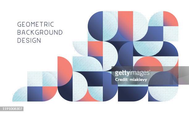 geometric background design - semi circle stock illustrations