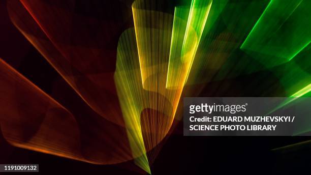beams of coloured light, illustration - laser show stock pictures, royalty-free photos & images