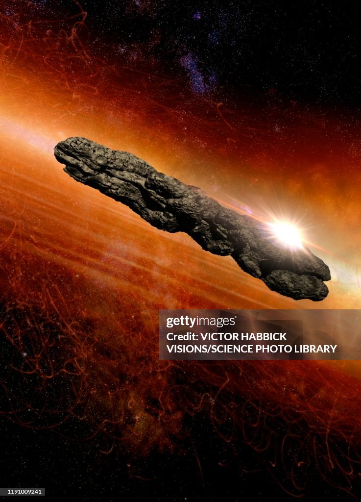 Oumuamua asteroid, illustration