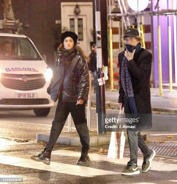 Mick Jagger and Melanie Hamrick sighting on November 28, 2019 in London, England.