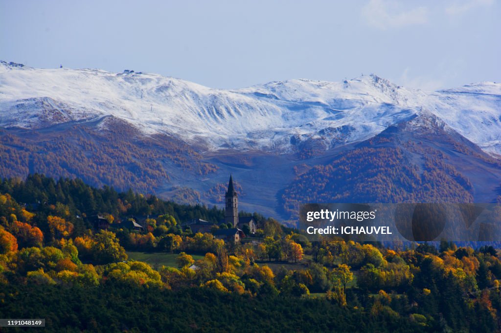 View of mountains France