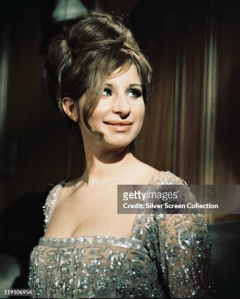 Barbra Streisand, US actress and singer, in a publicity still issued for the film, 'Funny Girl', USA, 1968. The 1968 film musical, directed by...