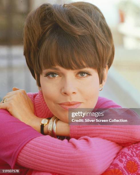 Barbara Feldon, US actress, in a publicity portrait for the US television series, 'Get Smart', USA, circa 1965. Feldon starred as 'Agent 99' in the...