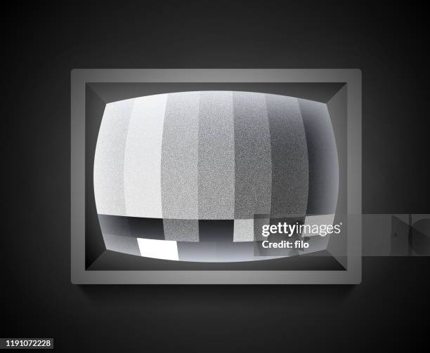 retro-fernsehen statische sergeräusch-fehler-bildschirm - testbild stock-grafiken, -clipart, -cartoons und -symbole