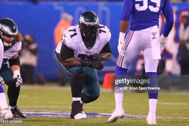 Philadelphia Eagles offensive tackle Jason Peters during the National Football League game between the New York Giants and the Philadelphia Eagles on...