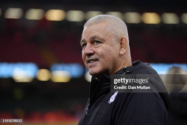 Warren Gatland, Coach of the Barbarians looks on following the international friendly match between Wales and the Barbarians at the Principality...