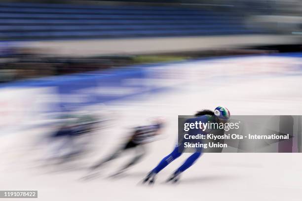 Nicole Botter Gomez of Italy competes in the Ladies' 1000m Quarterfinal during the ISU World Cup Short Track at the Nippon Gaishi Arena on November...