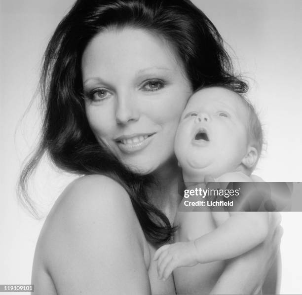 Joan Collins and her daughter Katyana, British actress and writer , 7th August 1972.