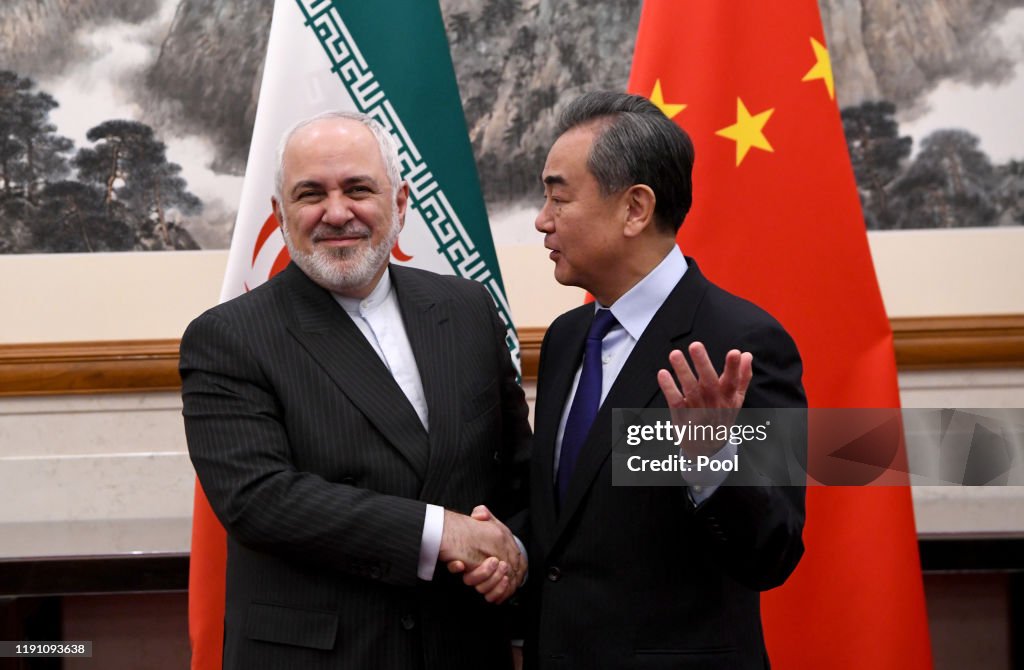 China Foreign Minister Wang Yi and Iran Foreign Minister Mohammad Javad Zarif Meet in Beijing