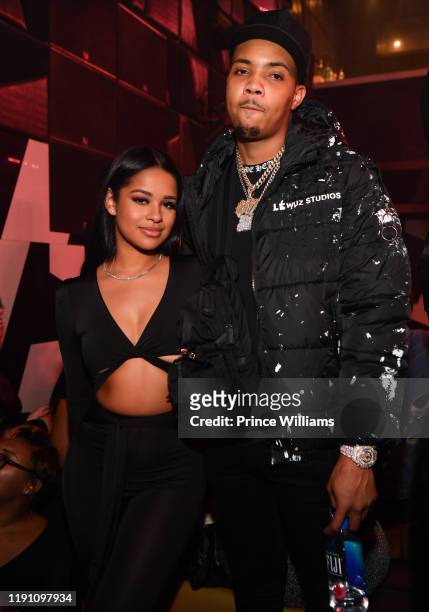 Herbo and Taina Williams attend the All Black Birthday Celebration at Gold Room on November 30, 2019 in Atlanta, Georgia.