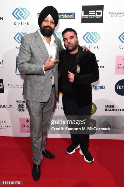 Tony Shergill and Naughty Boy attend the Brit Asia TV Music Awards 2019 at SSE Arena Wembley on November 30, 2019 in London, England.