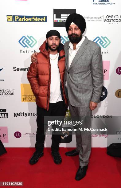 Manni Sandhu and Tony Shergill attend the Brit Asia TV Music Awards 2019 at SSE Arena Wembley on November 30, 2019 in London, England.