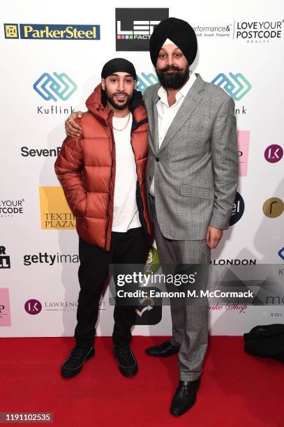 Manni Sandhu and Tony Shergill attend the Brit Asia TV Music Awards 2019 at SSE Arena Wembley on November 30, 2019 in London, England.