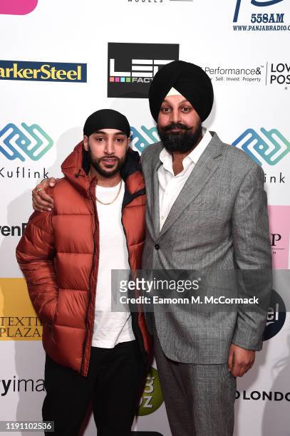 Manni Sandhu and Tony Shergill attend the Brit Asia TV Music Awards 2019 at SSE Arena Wembley on November 30, 2019 in London, England.