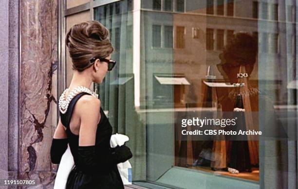 The movie "Breakfast at Tiffany's", directed by Blake Edwards and based on the novel by Truman Capote. Seen here, Audrey Hepburn as Holly Golightly...
