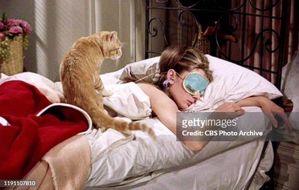 The movie "Breakfast at Tiffany's", directed by Blake Edwards and based on the novel by Truman Capote. Seen here, Audrey Hepburn as Holly Golightly...
