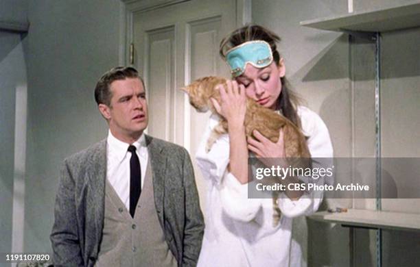 The movie "Breakfast at Tiffany's", directed by Blake Edwards and based on the novel by Truman Capote. Seen here from left, George Peppard as Paul...