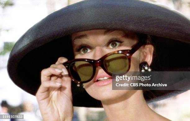 The movie "Breakfast at Tiffany's", directed by Blake Edwards and based on the novel by Truman Capote. Seen here, Audrey Hepburn as Holly Golightly....