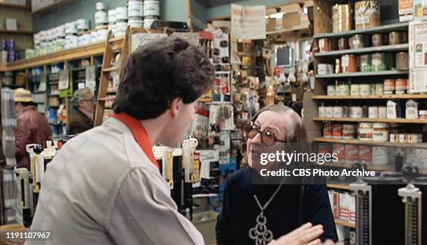 The movie "Saturday Night Fever", directed by John Badham. Seen here from left, John Travolta as Tony Manero facing Helen Travolta as Lady in Paint...