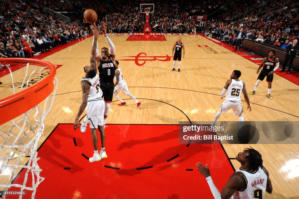 Russell Rockets Basketball Russell Westbrook of the Houston Rockets shoots the ball during a ...