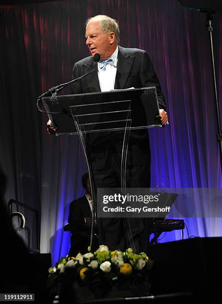 Bill Finneran speaks onstage during Operation Smile as they honor Santo Versace at The 2011 Smile Event at Cipriani, Wall Street on May 5, 2011 in...