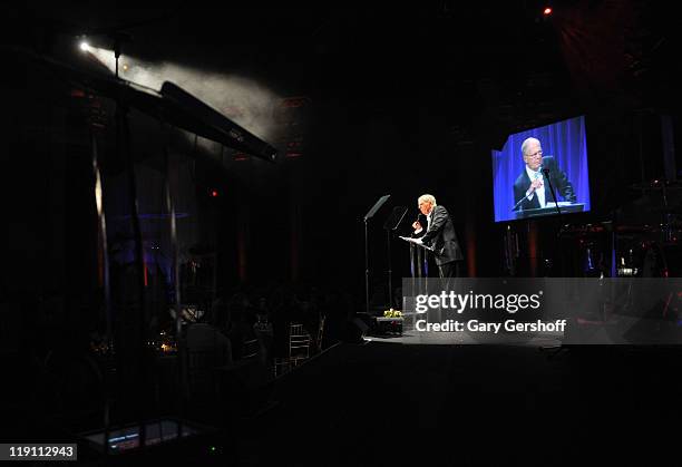 Bill Finneran speaks onstage during Operation Smile as they honor Santo Versace at The 2011 Smile Event at Cipriani, Wall Street on May 5, 2011 in...