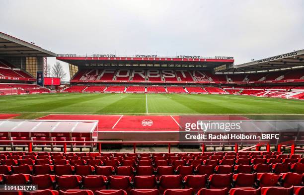 General View at The City Ground home of Nottingham Forest FC during the Sky Bet Championship match between Nottingham Forest and Blackburn Rovers at...