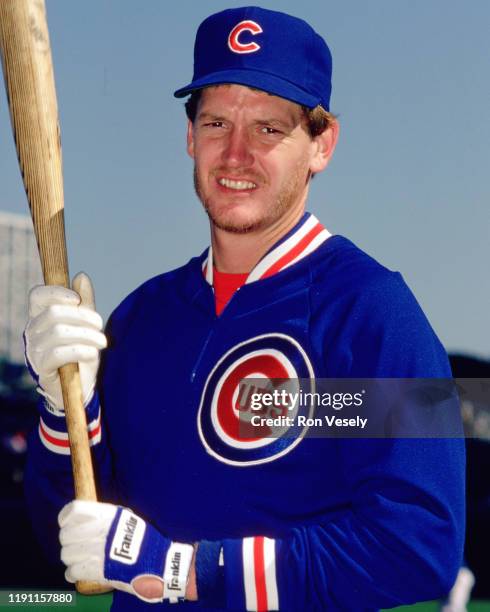 Jody Davis of the Chicago Cubs poses for a photo prior to an MLB game at Wrigley Field in Chicago, Illinois during the 1985 season.