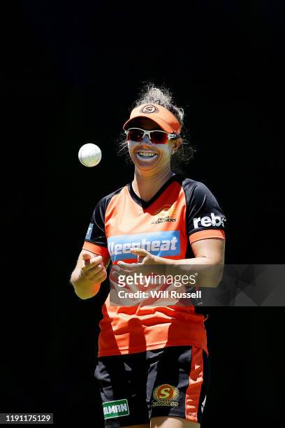 Nicole Bolton of the Scorchers during the Women's Big Bash League match between the Hobart Hurricanes and the Perth Scorchers at Lilac Hill on...