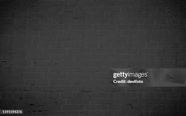 black colored brick pattern wall texture grunge background vector illustration - brick wall stock illustrations