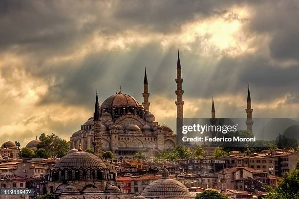 sülemaniye camii - suleymaniye mosque stock pictures, royalty-free photos & images