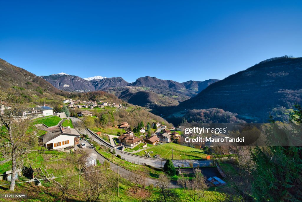 View from Bracca village, Bergamo Province, Italy