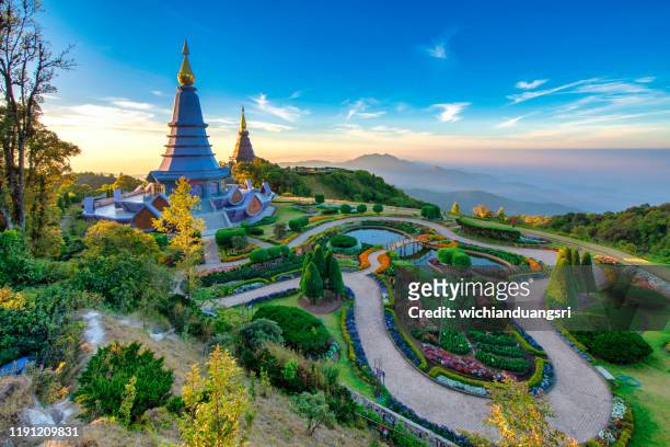 viewpoint doi inthanon at chiang mai,thailand - chiang mai province stock pictures, royalty-free photos & images