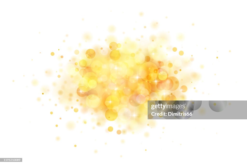 Blob de oro brillante abstracto sobre fondo blanco