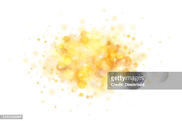 abstract glowing gold blob on white background - shiny stock illustrations