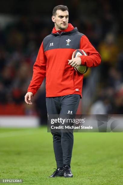 Sam Warburton Technical Advisor at Defence and Breakdown during the International Friendly match between Wales and Barbarians at Principality Stadium...