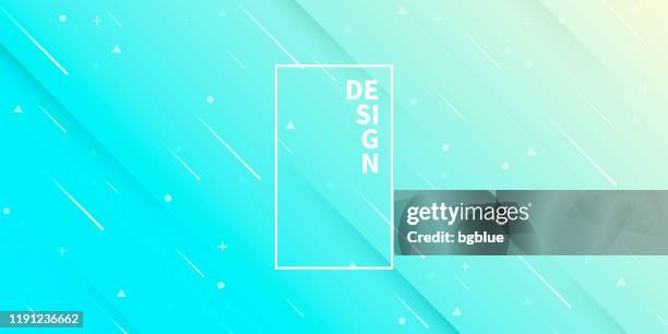 abstract design with geometric shapes - trendy blue gradient - meteor shower stock illustrations