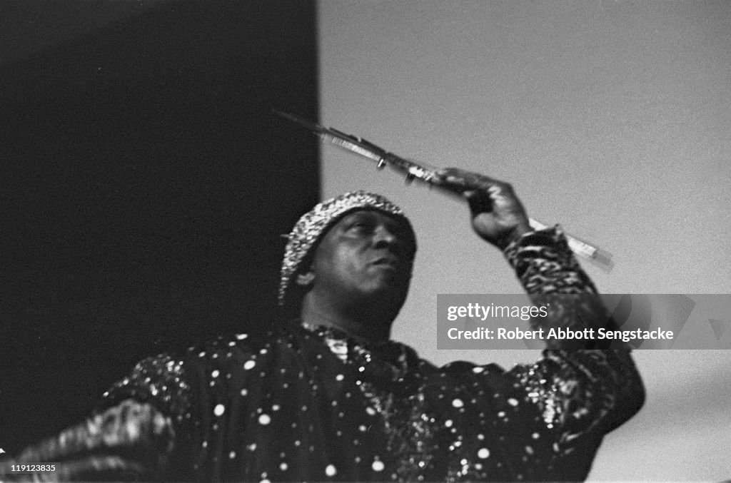 Sun Ra Rym View of the musician Sun Ra performing at an unidentified concert ...