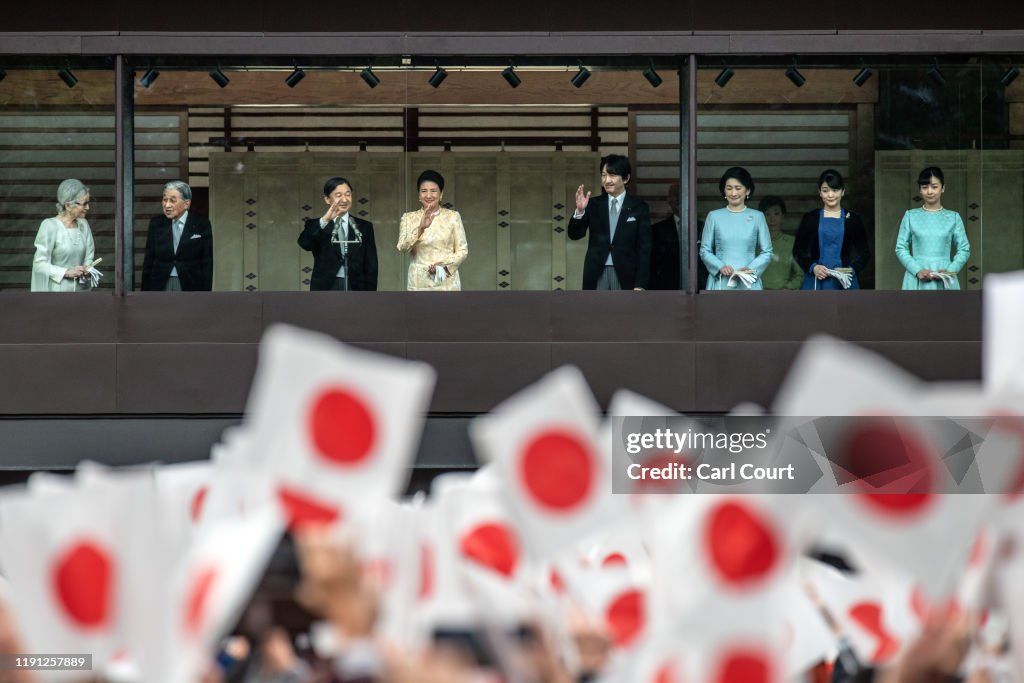 Imperial Family Celebrates New Year With Public In Tokyo