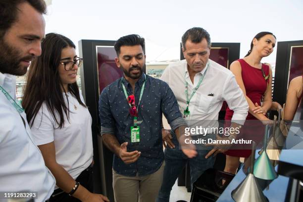 General atmosphere at the launch of the F1 fragrance at the Formula 1 Etihad Airways Grand Prix, Yas Marina Circuit on December 1, 2019 in Abu Dhabi,...
